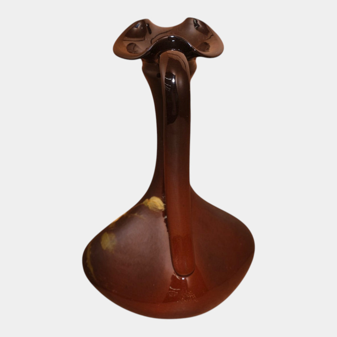 Weller Louwelsa 1900s Antique Art Pottery Standard Glaze Floral Ewer 187 - Just Art Pottery