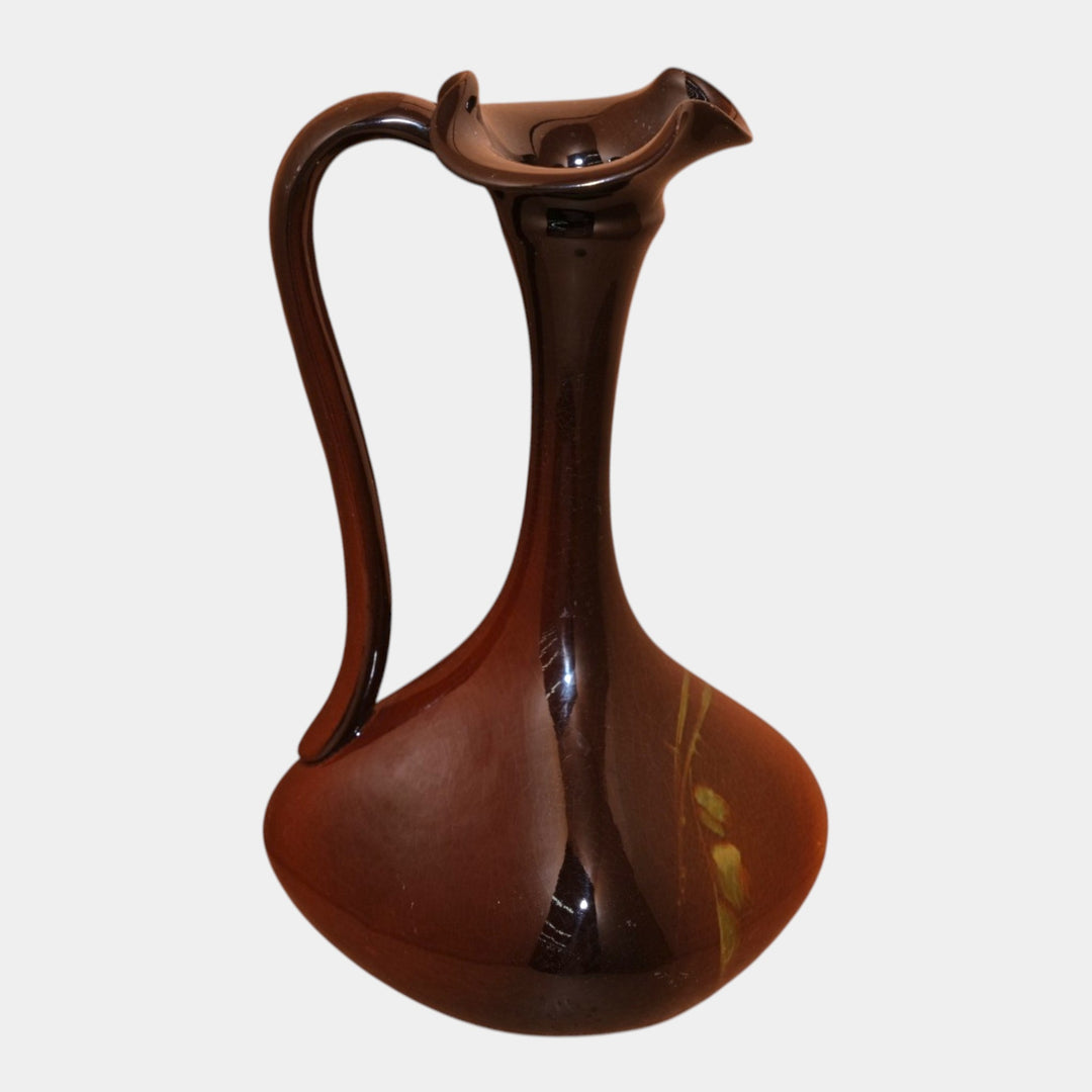 Weller Louwelsa 1900s Antique Art Pottery Standard Glaze Floral Ewer 187 - Just Art Pottery