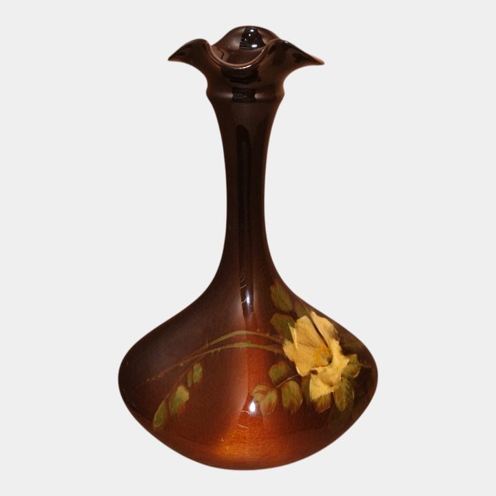 Weller Louwelsa 1900s Antique Art Pottery Standard Glaze Floral Ewer 187 - Just Art Pottery