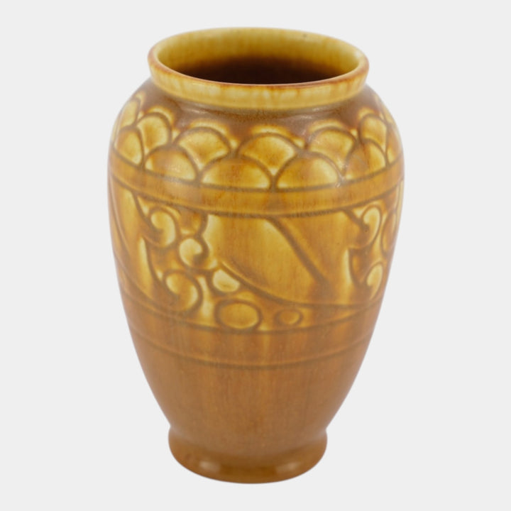 Rookwood 1927 Vintage Art Deco Pottery Yellow Brown Ceramic Vase 2853