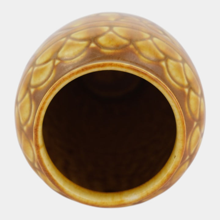 Rookwood 1927 Vintage Art Deco Pottery Yellow Brown Ceramic Vase 2853
