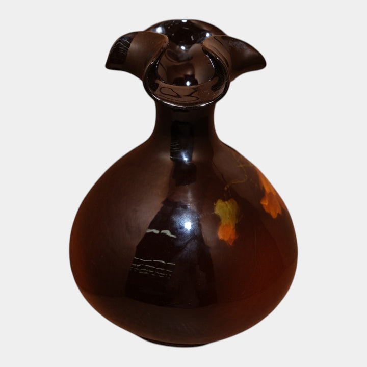 Cambridge Ohio Pottery Standard Glaze Red Poppy Loop Handle Ewer Mary Lillie - Just Art Pottery