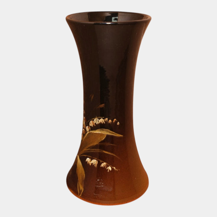 Weller Dickens Ware 1900s Vintage Pottery Lily of the Valley Vase 312 Haubrich - Just Art Pottery