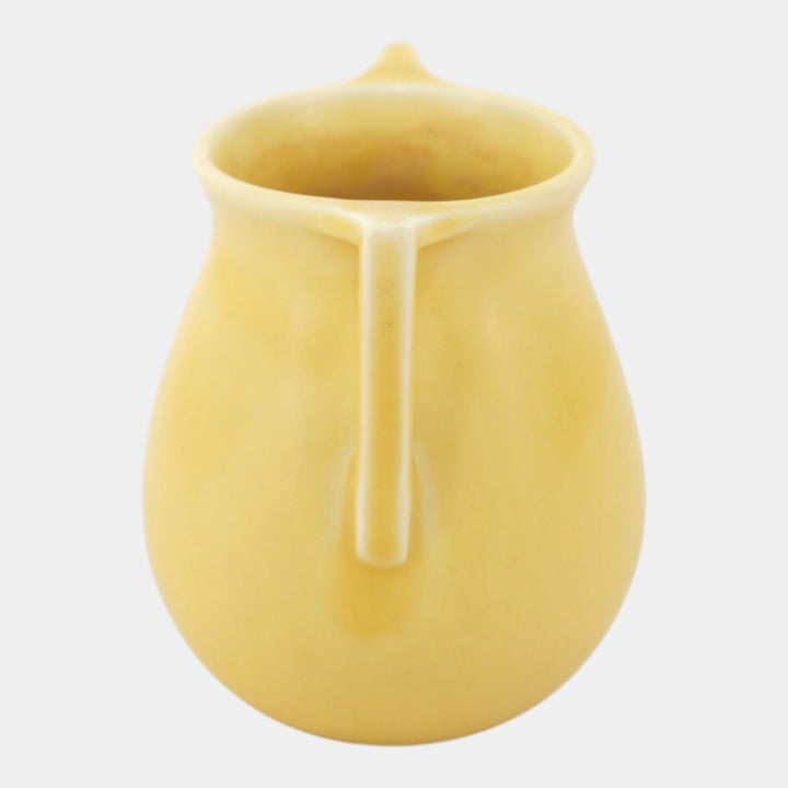 Rookwood 1940 Vintage Arts Deco Pottery Yellow Ceramic Handled Vase 63 - Just Art Pottery