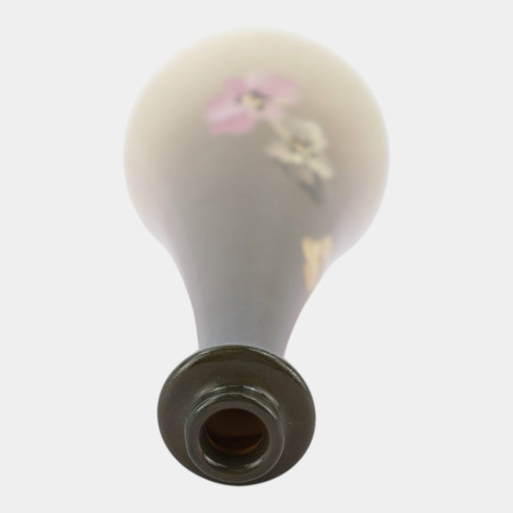 Roseville Rozane Light Early 1900s Art Pottery Floral Pansy Ceramic Bud Vase Imlay