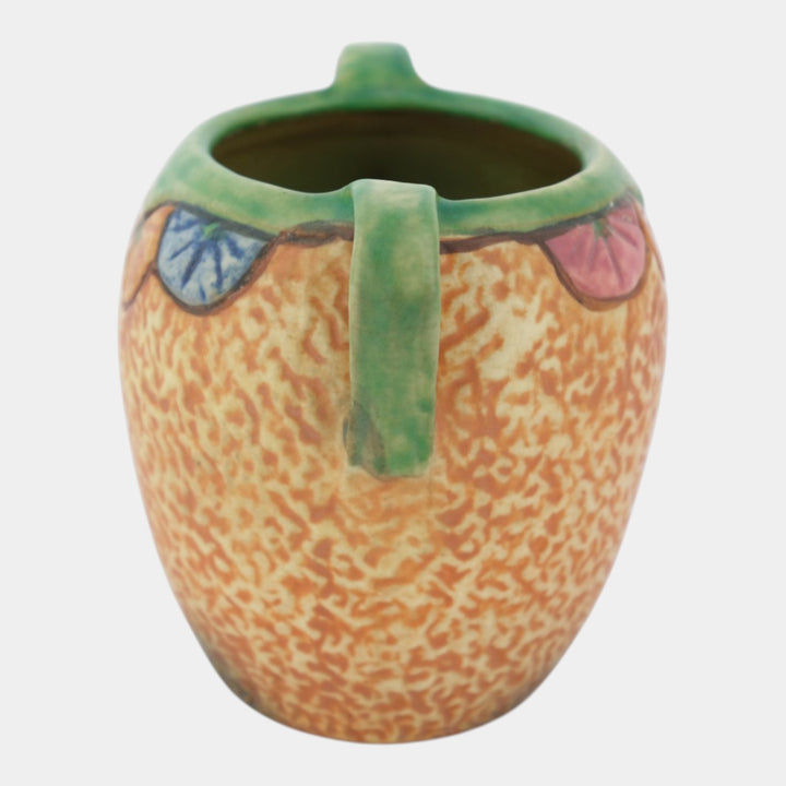 Weller Patra 1930s Vintage Art Pottery Brown Green Ceramic Handled Vase