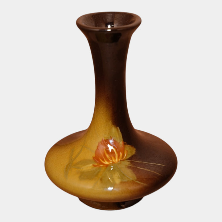 Roseville Rozane 1900s Pottery Standard Glaze Clover Ceramic Bud Vase 809-6