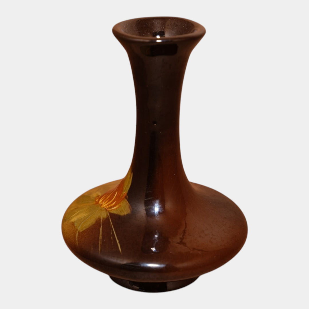 Roseville Rozane 1900s Pottery Standard Glaze Clover Ceramic Bud Vase 809-6