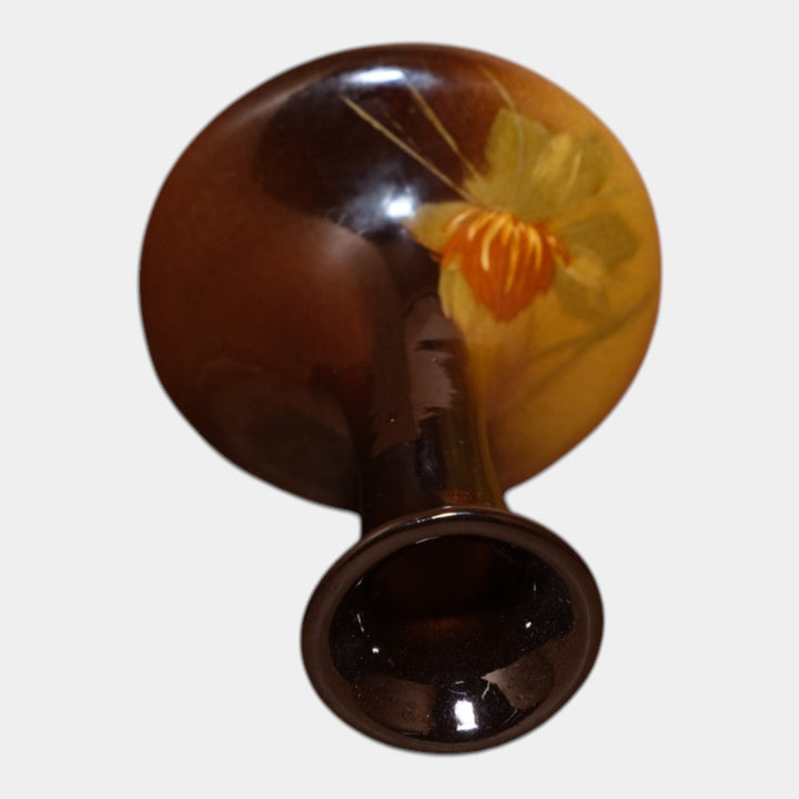 Roseville Rozane 1900s Pottery Standard Glaze Clover Ceramic Bud Vase 809-6