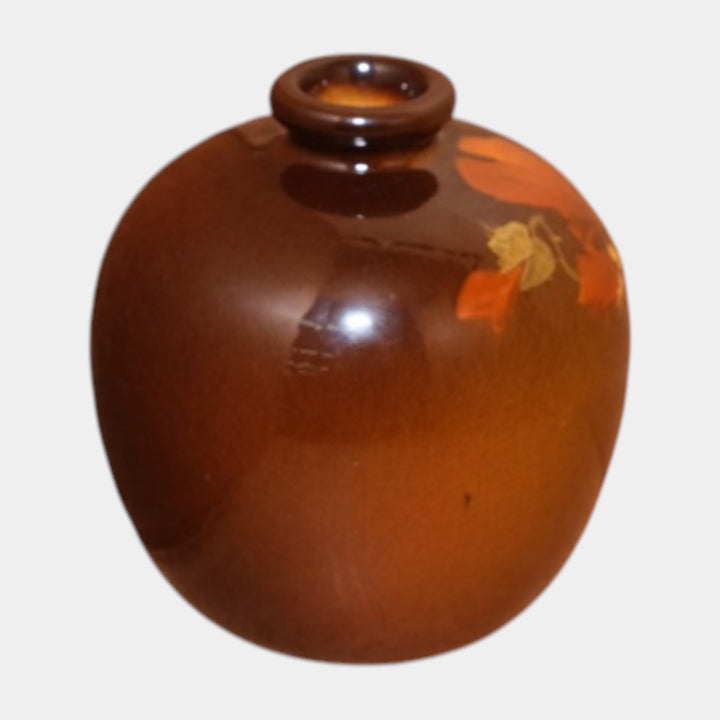 Weller Louwelsa 1900s Antique Pottery Poppy Decorated Ovoid Standard Glaze Vase - Just Art Pottery
