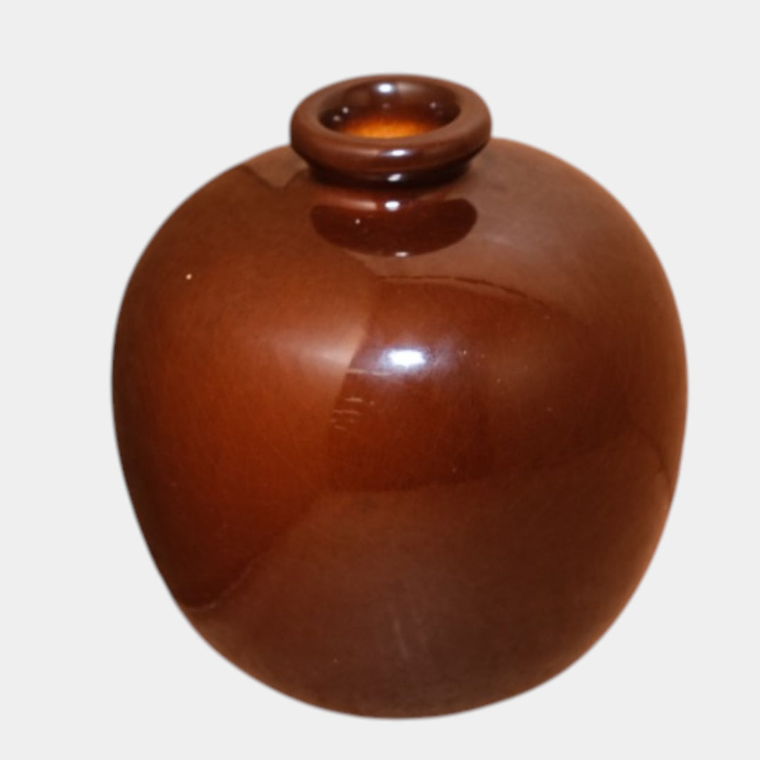 Weller Louwelsa 1900s Antique Pottery Poppy Decorated Ovoid Standard Glaze Vase - Just Art Pottery