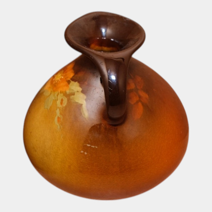 Owens Utopian Early 1900s Art Pottery Hand Painted Floral Ceramic Vase Steele - Just Art Pottery