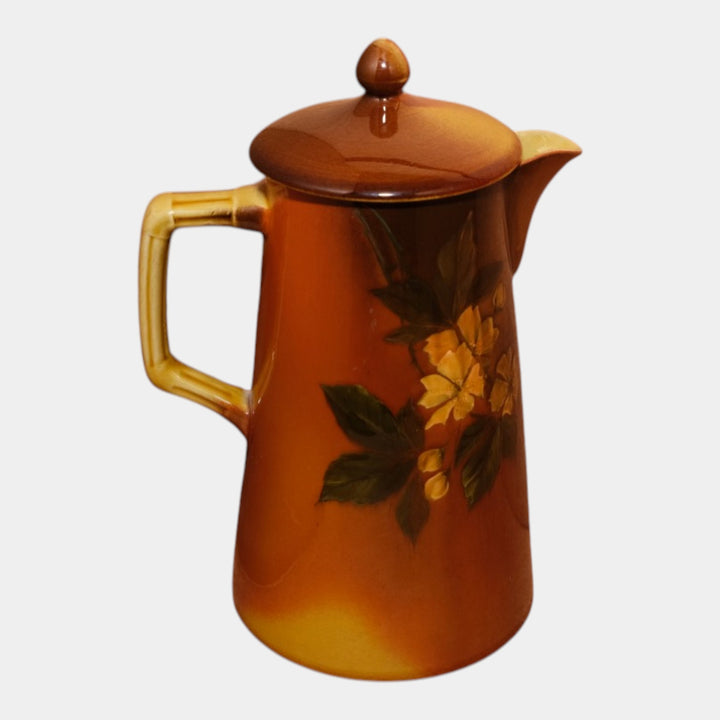 Rookwood 1889 Art Pottery Standard Glaze Floral Chocolate Pot 251 Young - Just Art Pottery