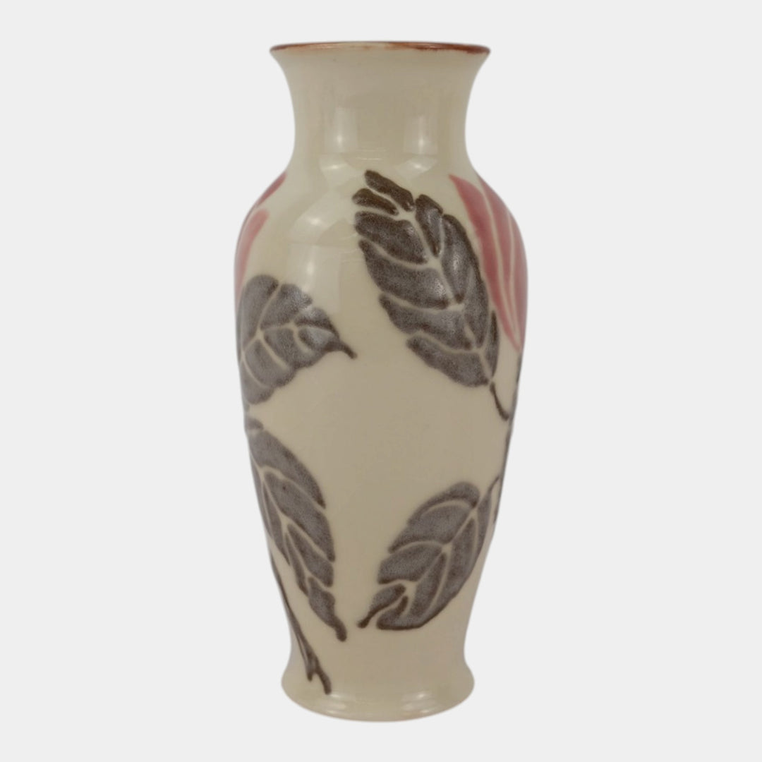 Rookwood 1944 Mid Century Art Pottery Floral White Porcelain Vase 6866 Barrett