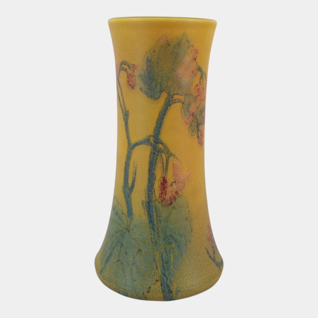 Rookwood 1925 Arts And Crafts Pottery Yellow Floral Decprated Vase 1358B Barrett