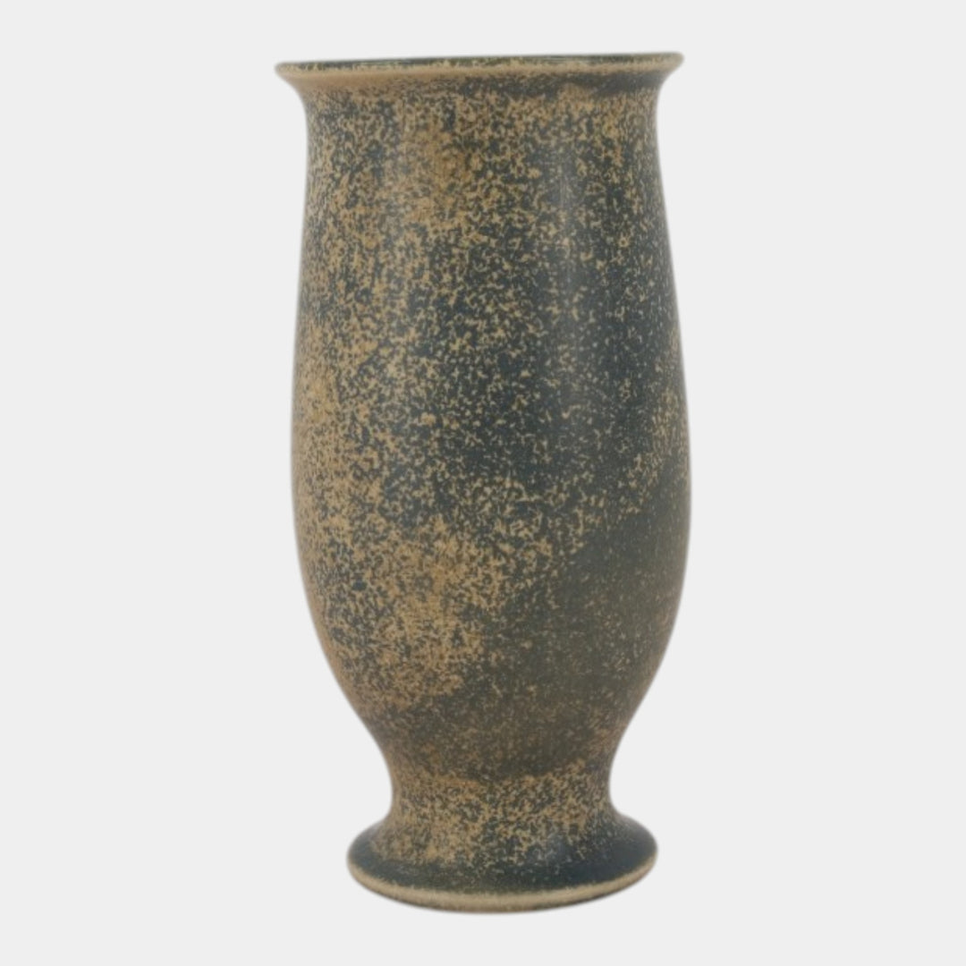 Rookwood 1924 Vintage Arts And Crafts Pottery Speckled Blue Brown Vase 2722 - Just Art Pottery