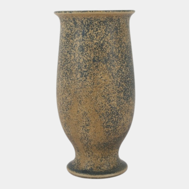 Rookwood 1924 Vintage Arts And Crafts Pottery Speckled Blue Brown Vase 2722 - Just Art Pottery
