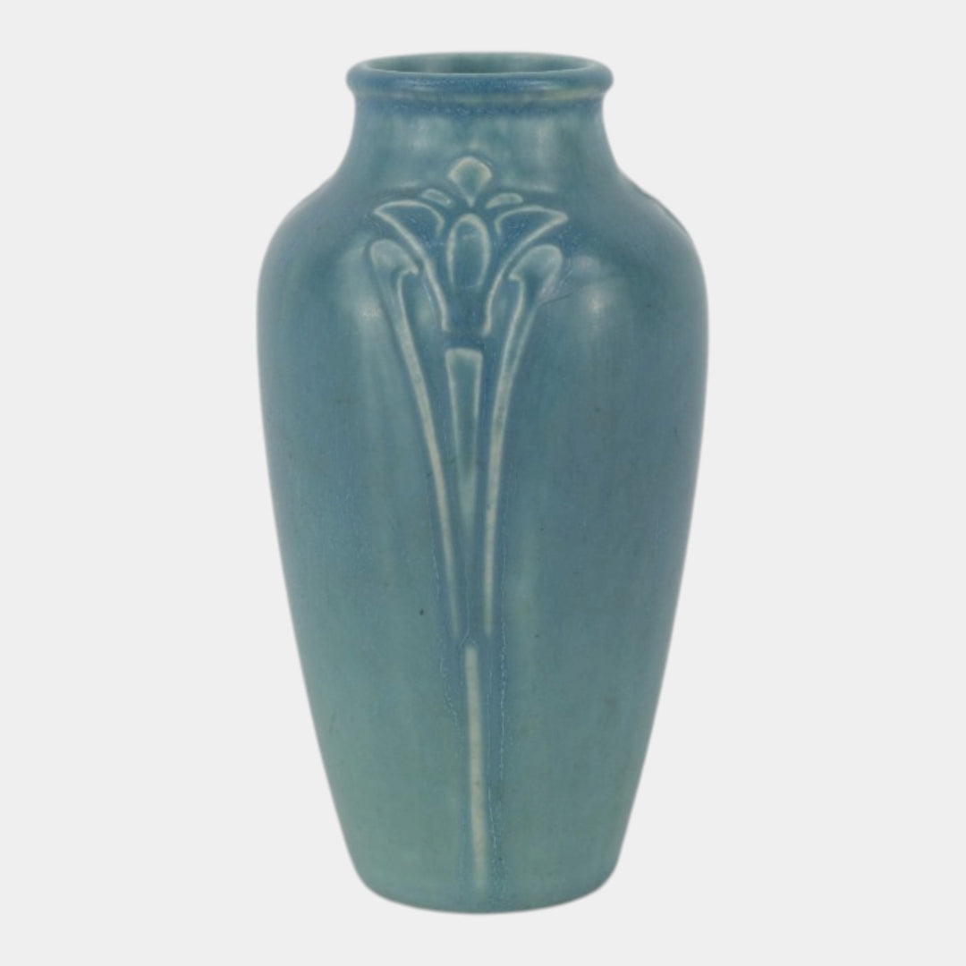Rookwood 1923 Vintage Arts And Crafts Pottery Blue Ceramic Vase 2110 - Just Art Pottery