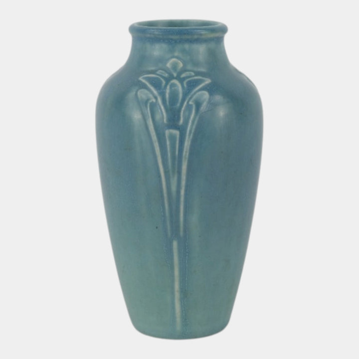 Rookwood 1923 Vintage Arts And Crafts Pottery Blue Ceramic Vase 2110 - Just Art Pottery