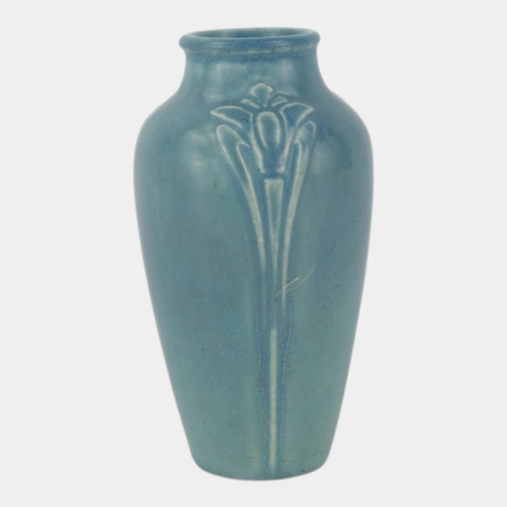 Rookwood 1923 Vintage Arts And Crafts Pottery Blue Ceramic Vase 2110 - Just Art Pottery