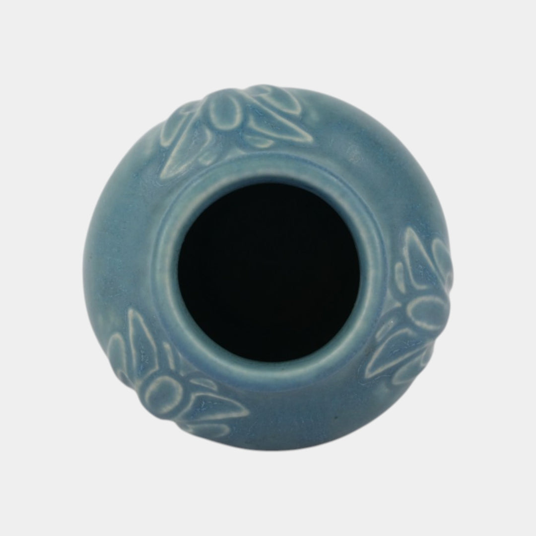 Rookwood 1923 Vintage Arts And Crafts Pottery Blue Ceramic Vase 2110 - Just Art Pottery
