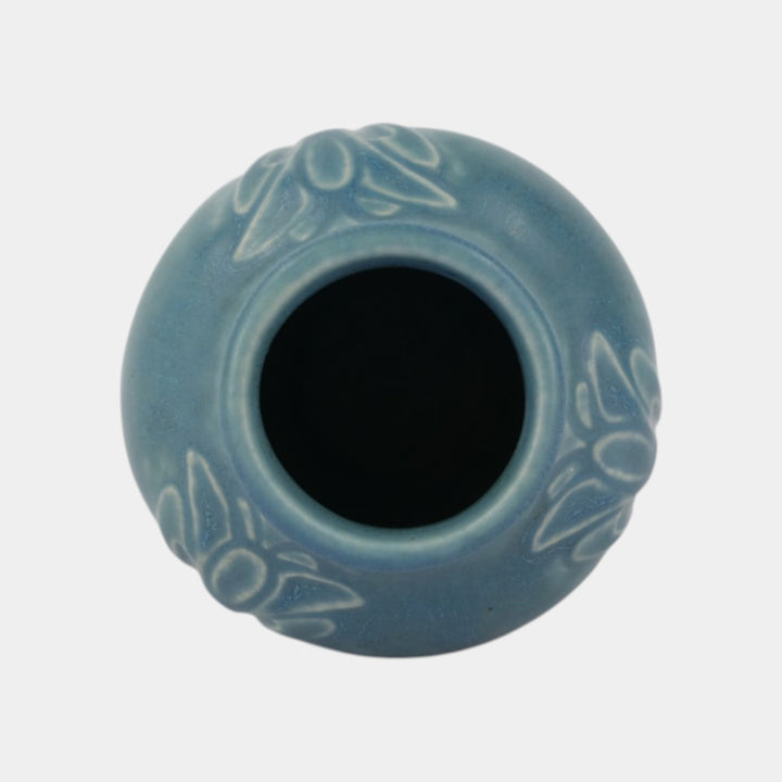 Rookwood 1923 Vintage Arts And Crafts Pottery Blue Ceramic Vase 2110 - Just Art Pottery