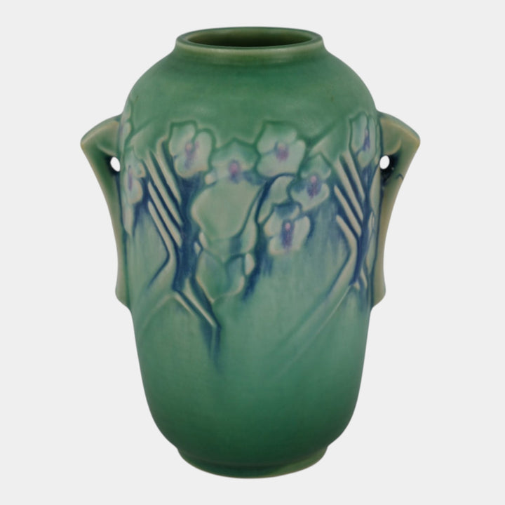 Roseville Clemana Green 1936 Vintage Art Deco Pottery Ceramic Vase 749-6 - Just Art Pottery