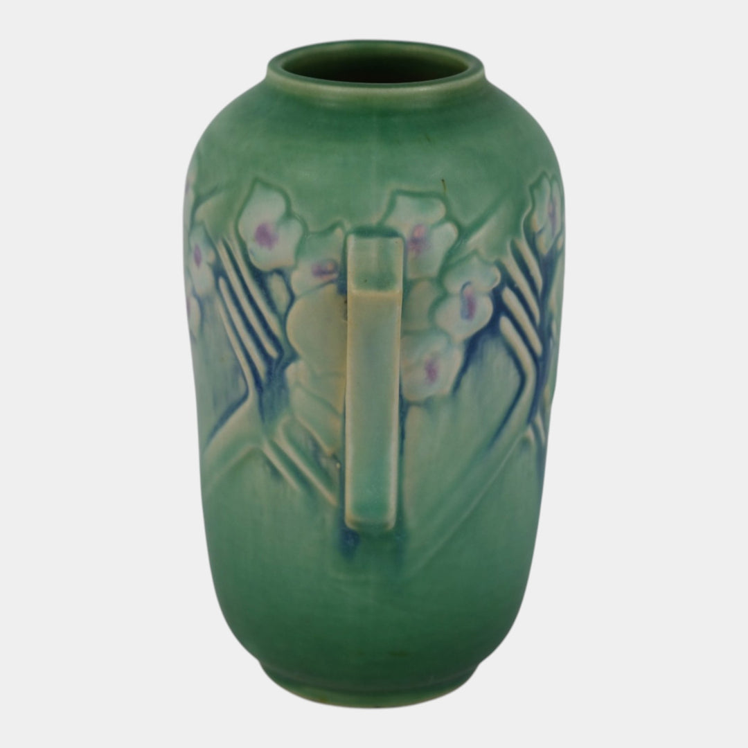 Roseville Clemana Green 1936 Vintage Art Deco Pottery Ceramic Vase 749-6 - Just Art Pottery