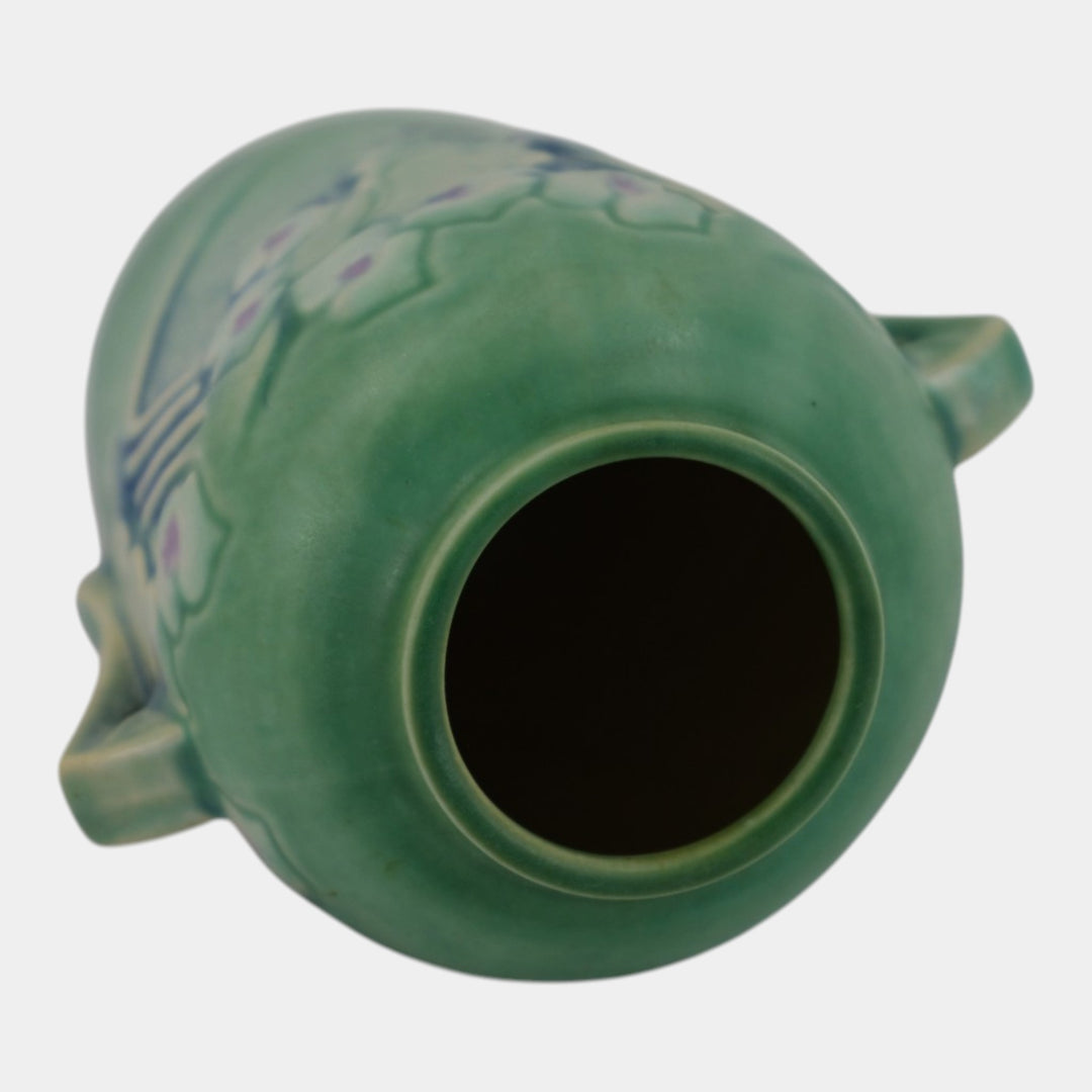 Roseville Clemana Green 1936 Vintage Art Deco Pottery Ceramic Vase 749-6 - Just Art Pottery
