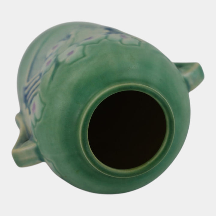 Roseville Clemana Green 1936 Vintage Art Deco Pottery Ceramic Vase 749-6 - Just Art Pottery