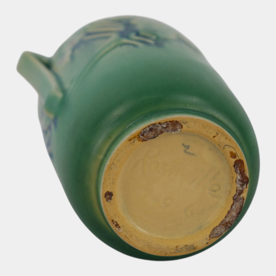 Roseville Clemana Green 1936 Vintage Art Deco Pottery Ceramic Vase 749-6 - Just Art Pottery