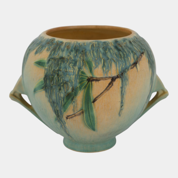 Roseville Moss Tan 1936 Vintage Art Deco Pottery Ceramic Bowl 290-6 - Just Art Pottery