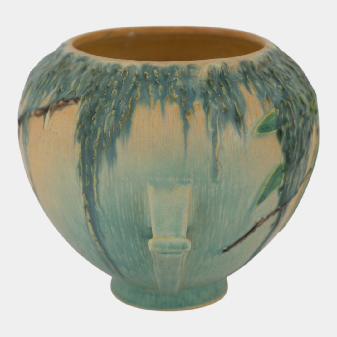 Roseville Moss Tan 1936 Vintage Art Deco Pottery Ceramic Bowl 290-6 - Just Art Pottery