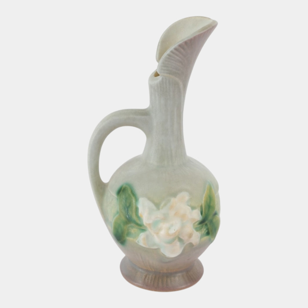 Roseville Gardenia Gray 1950 Mid Century Modern Pottery Ceramic Ewer 616-6 - Just Art Pottery