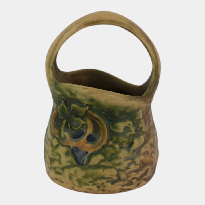 Roseville Imperial I 1924 Vintage Arts And Crafts Pottery Ceramic Basket