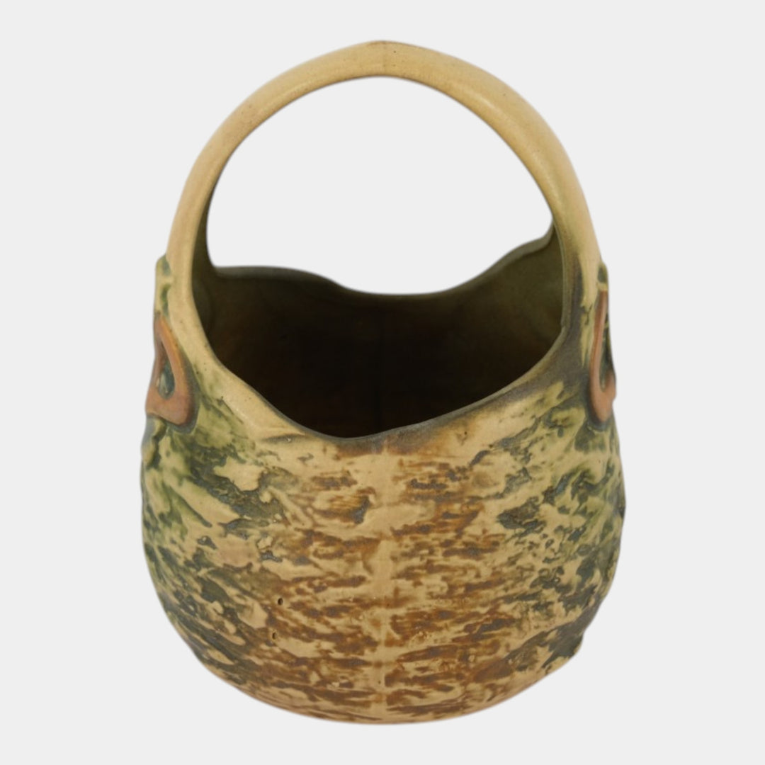 Roseville Imperial I 1924 Vintage Arts And Crafts Pottery Ceramic Basket