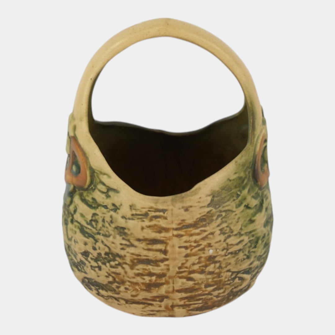 Roseville Imperial I 1924 Vintage Arts And Crafts Pottery Ceramic Basket