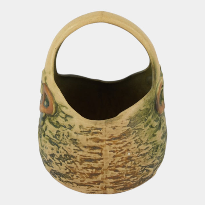 Roseville Imperial I 1924 Vintage Arts And Crafts Pottery Ceramic Basket