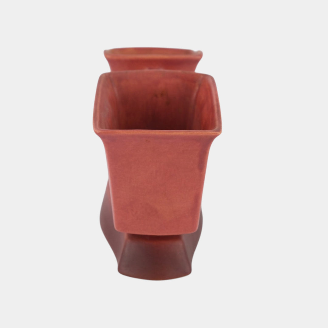 Roseville Silhouette Red 1950 Mid Century Modern Pottery Planter 757-9 - Just Art Pottery