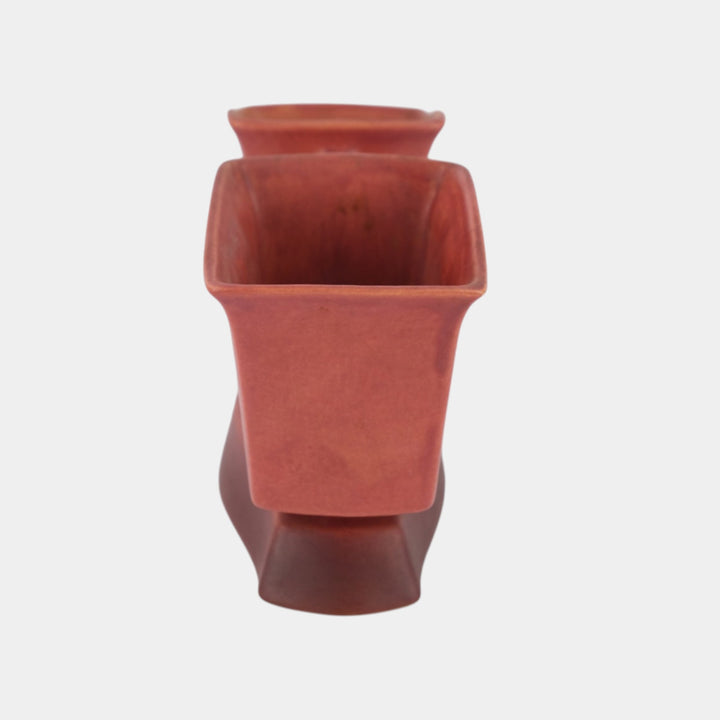 Roseville Silhouette Red 1950 Mid Century Modern Pottery Planter 757-9 - Just Art Pottery