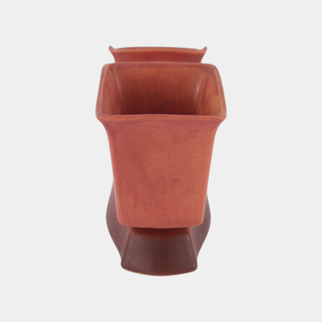 Roseville Silhouette Red 1950 Mid Century Modern Pottery Planter 757-9 - Just Art Pottery