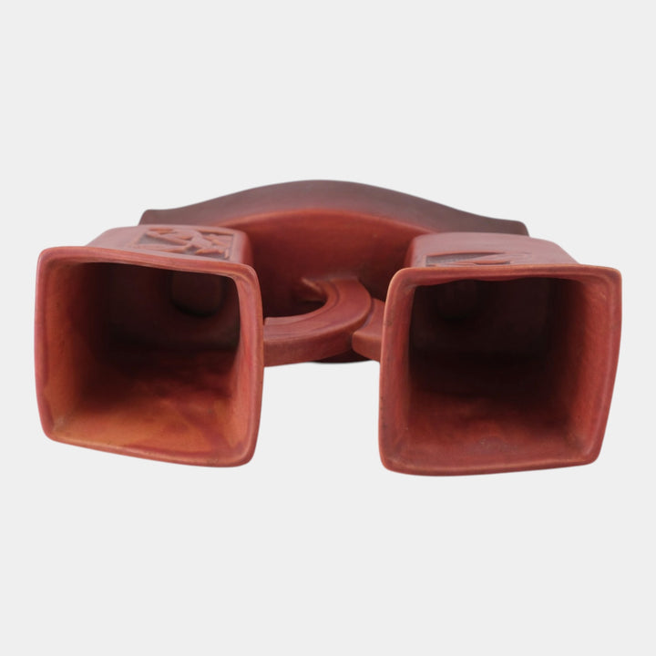 Roseville Silhouette Red 1950 Mid Century Modern Pottery Planter 757-9 - Just Art Pottery