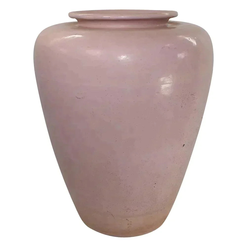 Garden City California Pottery 1930s Pink Large Oil Jar Floor Vase