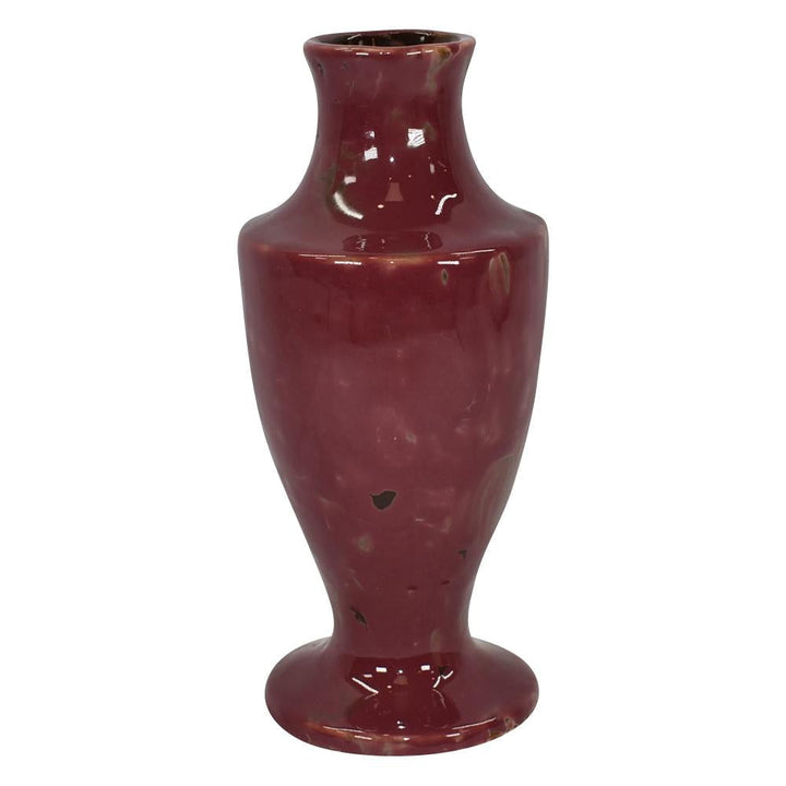 Trapp Studio Pottery Red And Brown Marbleized Hand Thrown Vase