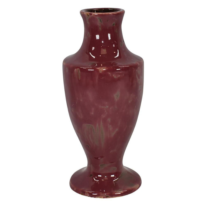 Trapp Studio Pottery Red And Brown Marbleized Hand Thrown Vase