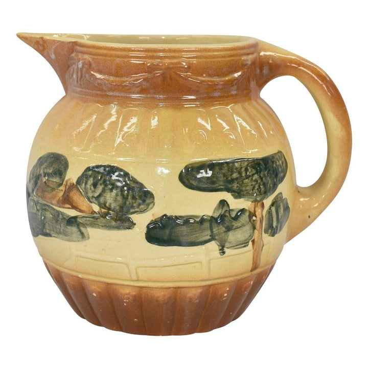 Roseville Early Ware 1910-16 Antique Arts And Crafts Pottery Landscape Pitcher - Just Art Pottery