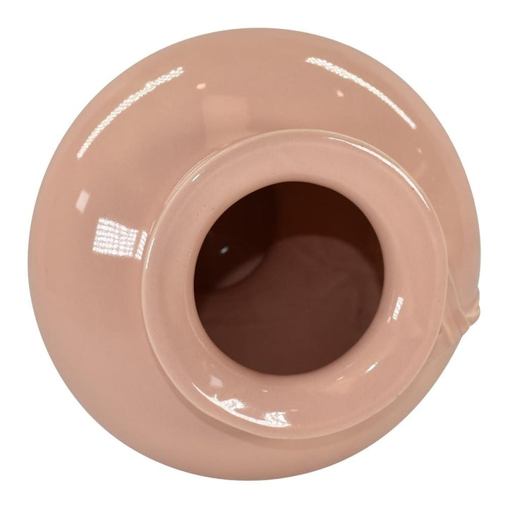 Haeger 1980s Modern Deco Art Pottery Light Pink Ceramic Vase 4404 - Just Art Pottery