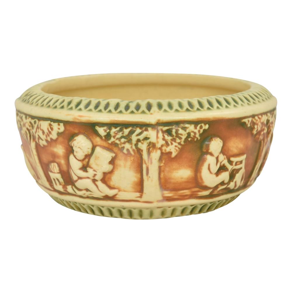 Roseville Donatello 1916 Vintage Antique Art Pottery Ceramic Planter Bowl 227-5 - Just Art Pottery
