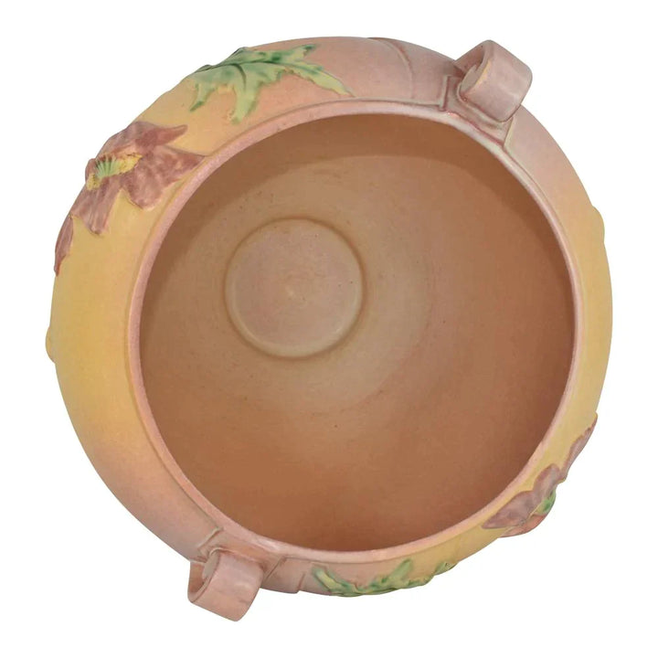 Roseville Poppy 1938 Vintage Art Pottery Pink Ceramic Jardiniere Planter 642-8 - Just Art Pottery