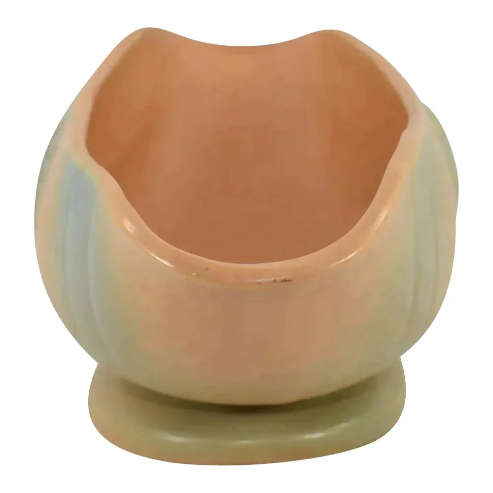 Weller Wild Rose 1930s Vintage Art Deco Pottery Tan Large Ceramic Console Bowl
